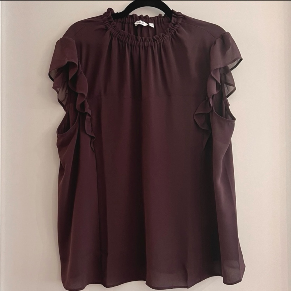 NWOT~Reitmans Blouse Size XXL~Deep Purple~Short Sleeves